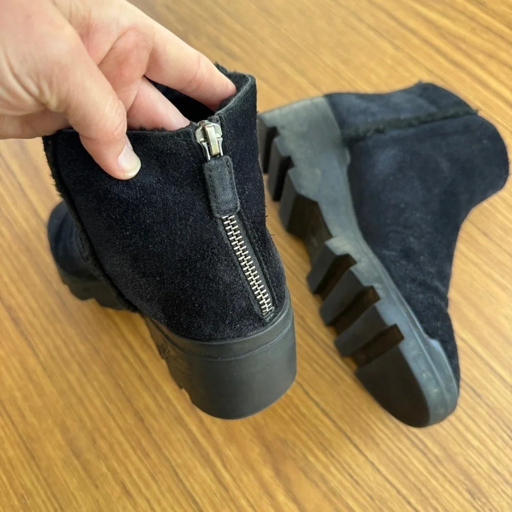 Eileen Fisher Rescue Weatherproof Suede Bootie sz8.5 - Picture 5 of 8